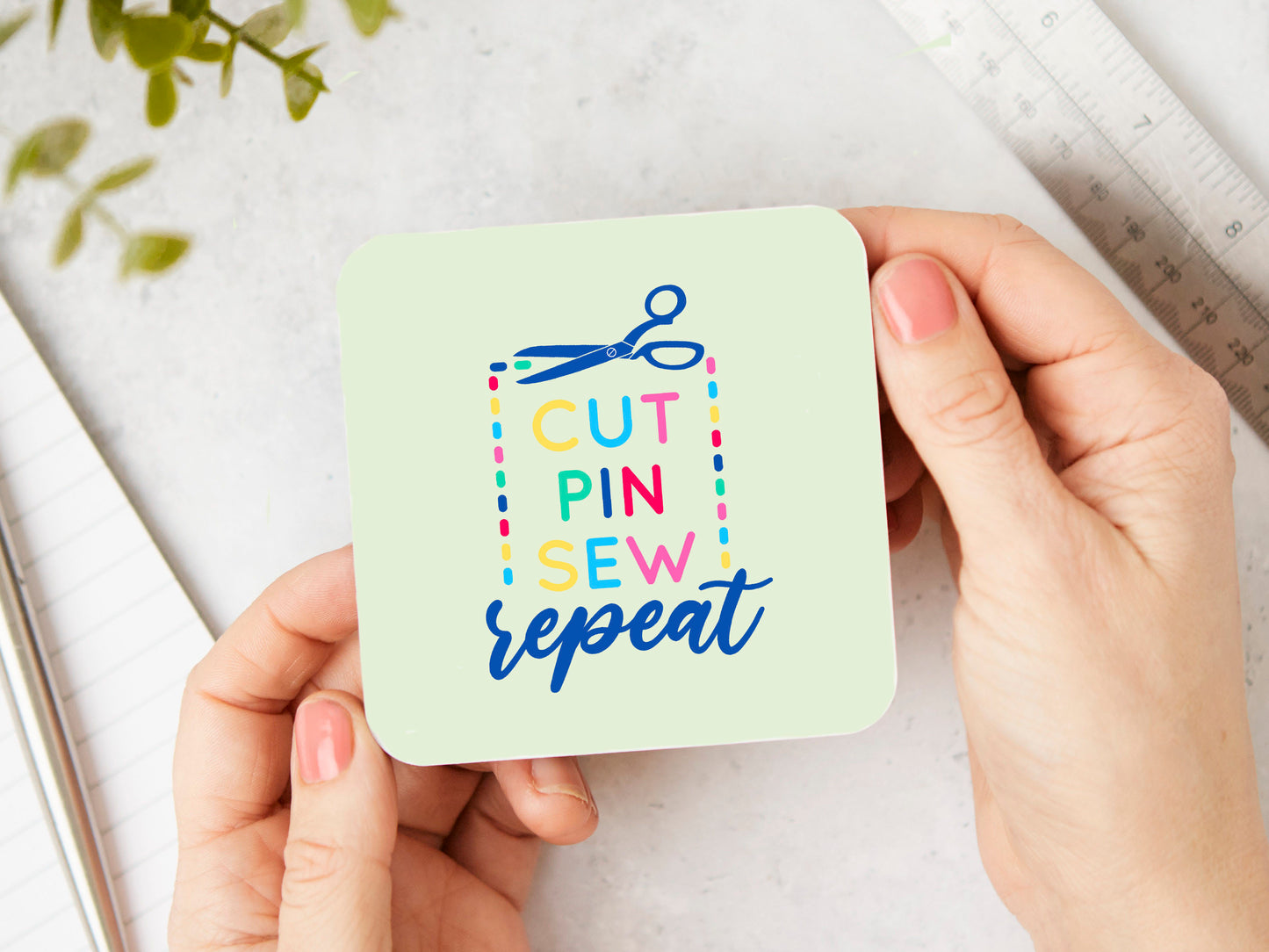 Cut, Pin Sew Repeat Coaster