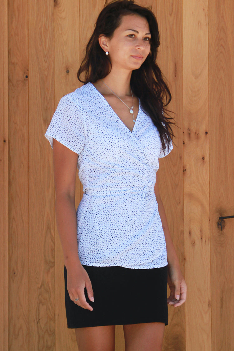 DOTS Women's Wrap Blouse