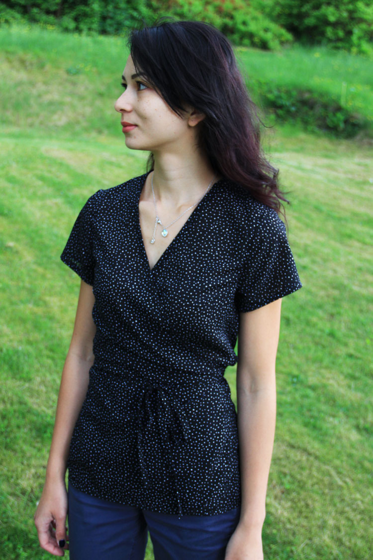 DOTS Women's Wrap Blouse