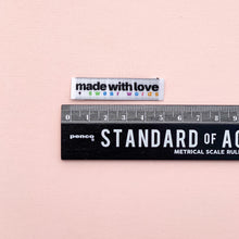 Load image into Gallery viewer, Made with Love and Swear Words Woven Labels
