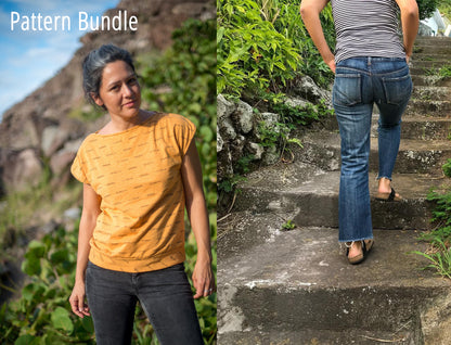 La Brea Tee & 101 Jeans Pattern Bundle