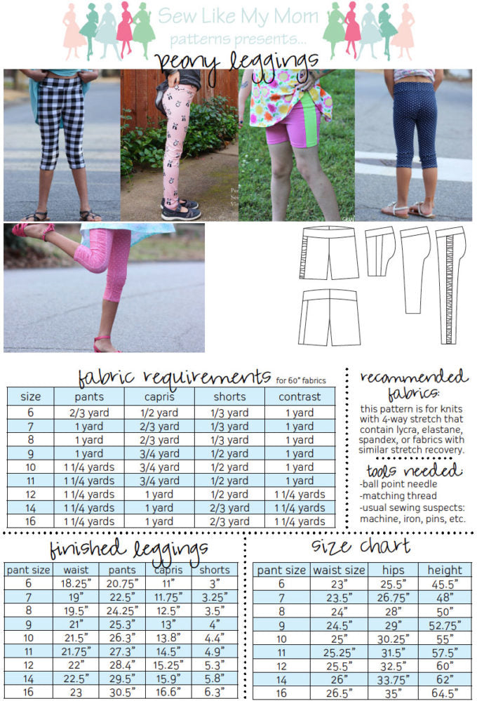 Peony Leggings 6y - 16y