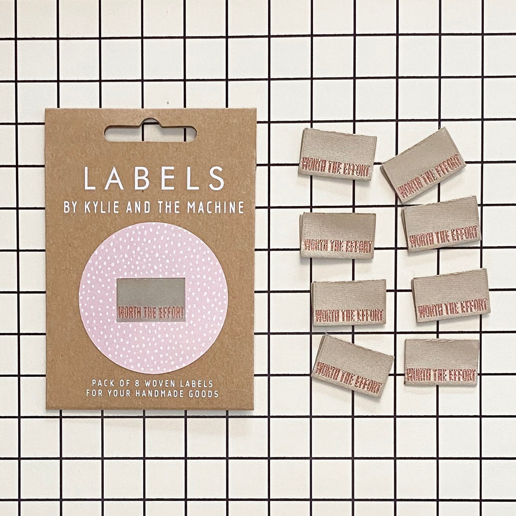 Worth The Effort Woven Labels
